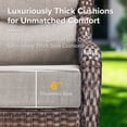 thumbnail image 5 of Jentlehouse Outdoor Patio Furniture Set,Outdoor Swivel Rocker Chair with Ottomans & Side Table,Rattan Conversation Set for Balcony Garden Porch, 5 of 12