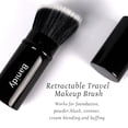 thumbnail image 4 of Makeup Brush Kabuki Face Brushes Retractable Travel Blush Kabuki Brush Portable Flawless for Foundation, Powder Blush, Bronzer, Buffing, Liquid, Cream, Cruelty Free with Cover(Brown), 4 of 13
