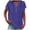 Purple, variant on Womens Plus Size Tops Cotton Fashion Solid Color Button Shirt Female V Neck Loose T Shirt Blouse