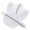 thumbnail image 1 of unbranded Comfortable White Pet Rain Jacket with Reflective Strips and Waterproof Hood, 1 of 8
