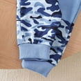 thumbnail image 6 of Boy's Outfits Camo Print Color Block Long Sleeve Pullover Top Pants Child Baggy Outdoor Sports Outfits, 6 of 9