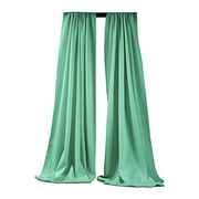 New Creations Fabric & Foam Inc, 5 Feet Wide by 9 Feet High Polyester Backdrop Drape Curtain Panel - (Mint, 2 Panels 5 Ft Wide x 9 Ft High)