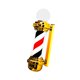 thumbnail image 1 of Luz de poste de barbería de 23,6 ", luz de señal abierta de salón, LED montada en la pared, peluquería, peluquería, señal abierta para salón de rojo negro, 1 of 8