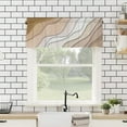 thumbnail image 4 of Ombre Valances for Windows Kitchen Valance Curtains with Wide Rod Pocket Modern Abstract Geometric Valance Curtains Bathroom Curtain Valance Gradient Beige Window Valances for Kitchen Bathroom 54"x18", 4 of 6