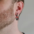 thumbnail image 6 of Fasjewly Halloween Skull Earrings,Black Skeleton Huggie Hoop Earrings Gothic Punk Earrings Cosplay Party Jewerlry Gifts for Women Men, 6 of 7