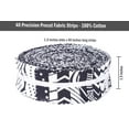 thumbnail image 4 of Soimoi 40Pcs Illusion Print Precut Fabrics Strips Roll Up 1.5x42 inches Cotton Jelly Rolls For Quilting - White & Black, 4 of 9