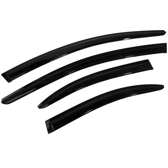 IKON MOTORSPORTS, Window Visor Compatible With 2008-2017 Mitsubishi Lancer Evolution Vent Sun Shade Rain Guards Side Window Deflectors