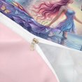 thumbnail image 4 of spefrowx Glitter Moon Fairy Duvet Cover Queen for Girls, Sparkle Rainbow Butterfly Starry Sky Queen Bedding, Pink Reversible, 3-Piece, 1 Duvet Cover and 2 Pillowcases, 4 of 6