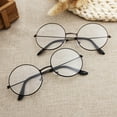 thumbnail image 3 of Anvazise Vintage Women Men Round Circle Metal Spectacles Optical Glasses Eyeglasses Frame Black, 3 of 13