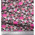thumbnail image 3 of Soimoi Poly Georgette Fabric Camouflage Texture & Flamingo Bird Decor Fabric Printed Yard 52 Inch Wide, 3 of 3