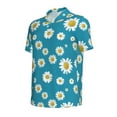 thumbnail image 3 of Daiia Daisies Flowers Pattern Men’s Polo Shirts,Solid Deck Shirt,Classic Fit, Breathable Cotton Polo for Casual and Sport Wear-Large, 3 of 9