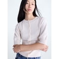 thumbnail image 4 of Scoop Women's and Women's Plus Ribbed Cardigan Sweater, Sizes XS-4X, 4 of 5