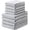 Grey-8-Piece Set, variant on Brown 8-Piece Set Kitchen Linen Terry Towel & Dishcloth Set