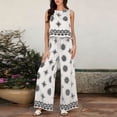 thumbnail image 2 of Enjoytime Vacation Outfits for Women Printed Travel Casual 2 Piece Sets Crew Neck Sleeveless Tops Wide Leg Pants Matching Set, 2 of 6