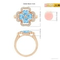 thumbnail image 5 of Angara Natural 1.4 Ct. Aquamarine with Diamond Halo Ring in 14K Rose Gold for Women (Ring Size: 3.5), 5 of 10