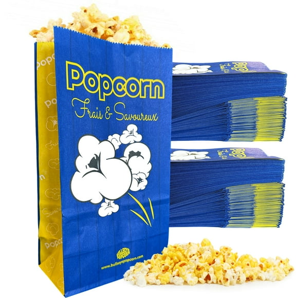 Sac à Popcorn BullsEye Popcorn 1.5 oz avec fond plat (200 sacs)