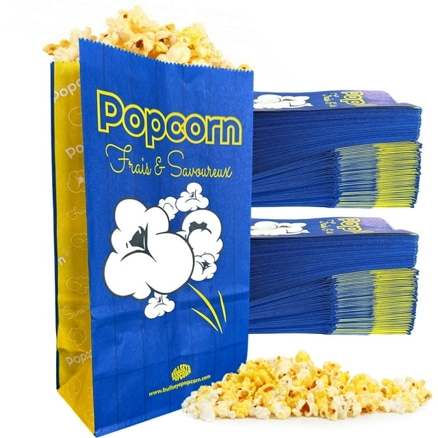 Bullseye Popcorn paper Bags 1.5oz (200 bags) -Flat bottom