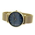 thumbnail image 3 of Alfred Sung Ladies Muse Gold Black Mother of Pearl Dial Mesh Watch, 3 of 6