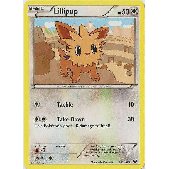 Pokemon Dark Explorers Lillipup #86