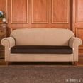 thumbnail image 2 of Subrtex Sofa Slipcover Solid Velvet Seat Cushion Cover (Sofa, Chocolate), 2 of 6