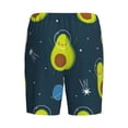 thumbnail image 2 of Lsque Avocado in Space Mens Sleep Pajama Shorts,Short Pajama Pants, Cotton Ultra-Soft Knit-Small, 2 of 9
