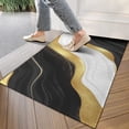 thumbnail image 4 of Black White Gold Marble Pattern Door Rugs,Washable Non Slip Door Mats Indoor,Decorative Door Mats,Entry Mat Indoor for Entrance,Bedroom,Kitchen,Bathroom,17"x30", 4 of 6