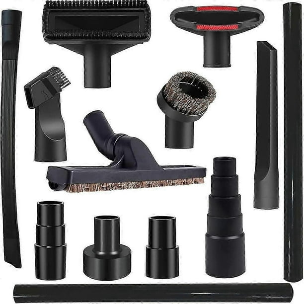 Universal Vacuum Attachments Kit Accessories - Includes Horse Hair Vacuum Brush, Hose Adapters for 2