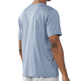thumbnail image 3 of NORTHYARD Men's Athletic T-Shirts Workout Running Short Sleeve Gym Shirts Blue Heather L, 3 of 7