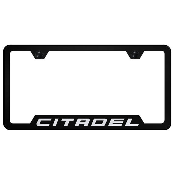 Dodge Citadel Laser Etched Logo Cut-Out License Plate Frame (Black)