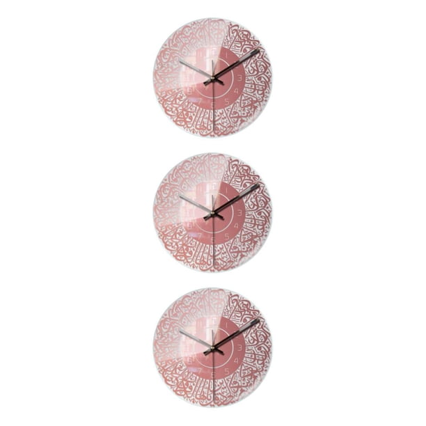 Reloj de pared silencioso islámico Billuyoard 30cm decoración musulmana Oro rosa