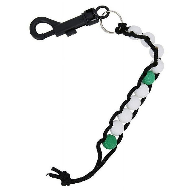 Contador de golf, contador de golpes de golfista, contador de puntuación para árbitro y golfista, adecuado para hombres y mujeres, deporte de golf al aire libre, 2 piezas verde+blanco ER