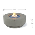 thumbnail image 3 of Elementi Plus Colosseo Propane Fire Pit for Outside Outdoor Fire Pit Table Smokeless Firepit Concrete Round Fire Bowl Patio Heater Fireplace 60000 BTUs - Light Grey, 40.9 x 40.9 Inches, 3 of 9