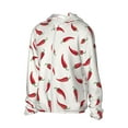 thumbnail image 3 of Goofa Chili Printed Women's UPF 50+ Sun Protection Hoodie Jacket Lightweight Long Sleeve Sun Shirt for Women with Pocket Hiking Outdoor-Medium, 3 of 9