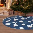 thumbnail image 6 of Sikiie Cute Goose On Blue Sky 30-48 inches {designName} Print Christmas Tree Skirt Snowman Xmas Tree Skirt with Edge Christmas Decorations for Holiday Party48", 6 of 7