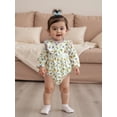 thumbnail image 3 of BemeyourBBs Baby Girls Fall Romper Floral Print Long Sleeve Bubble Jumpsuit, 3 of 9