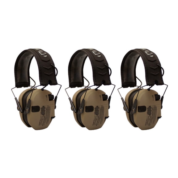 Walker’s Razor Shooting Muffs (Distressed Flag) 3-Pack