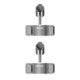 thumbnail image 3 of Monstrate Soporte de cabezal de ducha de 360 ​​°, soporte de cabezal de ducha autoadhesivo ajustable, montaje en pared con 2 ganchos, soporte para No.02 2piezas Monstrate CBP073857, 3 of 6