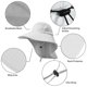 thumbnail image 2 of Sombrero de pescador con sombrilla de verano, sombrero protector solar para pesca y montañismo al aire libre, protección para el cuello, aleros grandes, 2 of 5