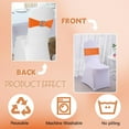 thumbnail image 4 of 100 Pack Spandex Stretch Chair Sashes Bows Elastic Chair Cover Bands Ties with Buckle Slider for Wedding Party Banquet Restaurant Baby Shower Chairs Decorations (Orange), 4 of 14