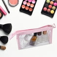 thumbnail image 5 of 4 PCS Small Clear Cosmetic Bag with Zipper Waterproof Travel Zipper Pouches for Makeup Toiletry Transparent Plastic Makeup Organizing Bags Toiletry Pouch colorful, 5 of 7