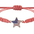 thumbnail image 6 of Soumake American Independence Day Bracelet Fourth of July USA Letter Pendant American Flag Shape Adjustable Drawstring Tassel Rope Braided Wrist Jewelry For Holiday Celebrations, 6 of 8