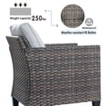 thumbnail image 5 of Ovios 3 Pieces Outdoor Patio Furniture All-Weather Bistro Set with Coffee Table and Wicker Chairs for Garden Balcony Backyard Yard, 5 of 7