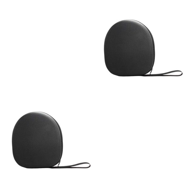 QualitChoice Headphone Carrying Case Headset Pouch Anti-pressure Earphone Container for Outdoor Sports Household Travel Using black 2Set