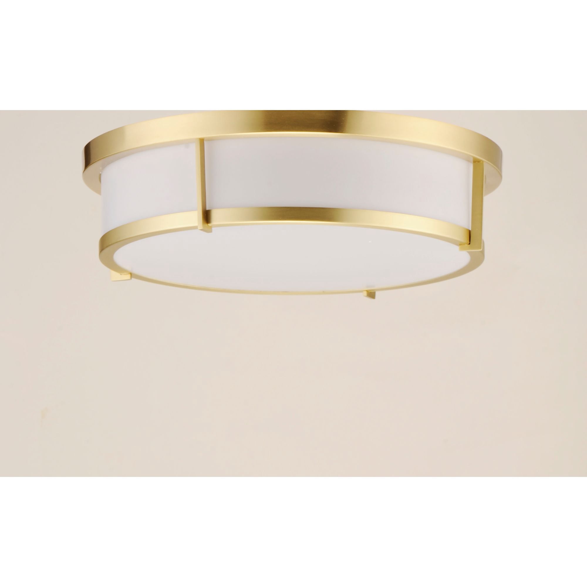 10270WTSBR Maxim Lighting Rogue-3 Light Flush Mount-17 Inches wide by 5.25 inches high-Satin Brass Finish
