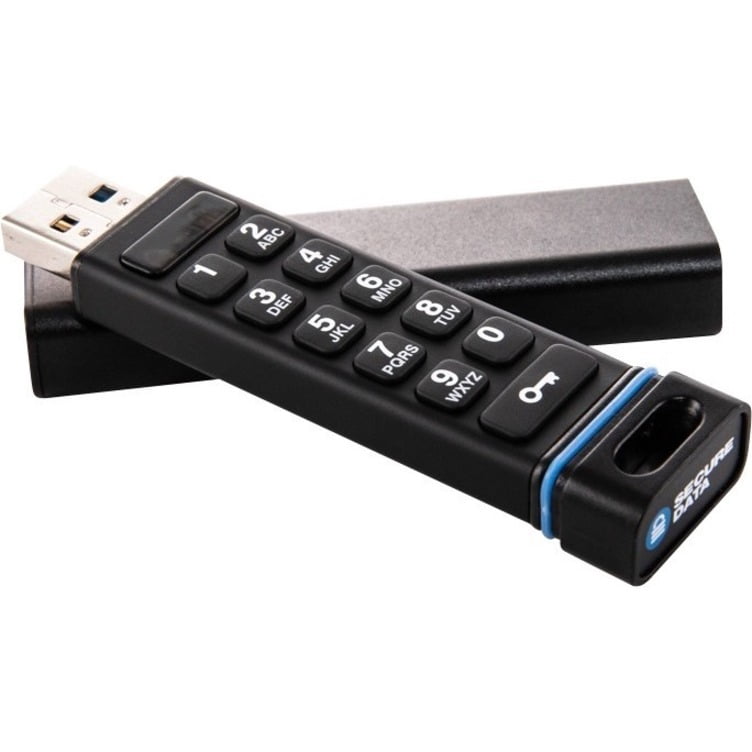 SecureDrive SecureUSB KP Hardware-Encrypted USB Flash Drive with Keypad - 32 GB - USB 3.2 (Gen 1) Type A - 152 MB/s Read Speed - 118 MB/s Write Speed - 256-bit AES - 3 Year Warranty