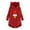 Red, variant on AOOCHASLIY Christmas Women Coat Woman's Casual Christmas Printing Plush Buttons Long Sleeve Hooded Plush Coat Top