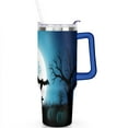 thumbnail image 2 of Halloween Pumpkin 40 oz Tumbler with Handle Rust Resistant Cup Modern Tumbler for Home Office Supplies Birthday Christmas, 2 of 7