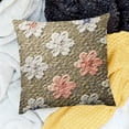 thumbnail image 2 of BANET   Decorative Throw Pillow Covers Rhombic Jacquard Pillowcase Soft Square Cushion Case for Couch Sofa Bed Bedroom Living Room White, 2 of 5