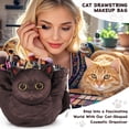 thumbnail image 2 of Bolsa de maquillaje Openhahaha Organizador de viaje con cordón para gatos, 2 of 8