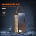 thumbnail image 2 of GRAND PATIO Solar Powered LED Lantern, Outdoor Water-Resistant Steel Lantern with Handle, Decor for Patio, Yard, Porch, Large, 2 of 6